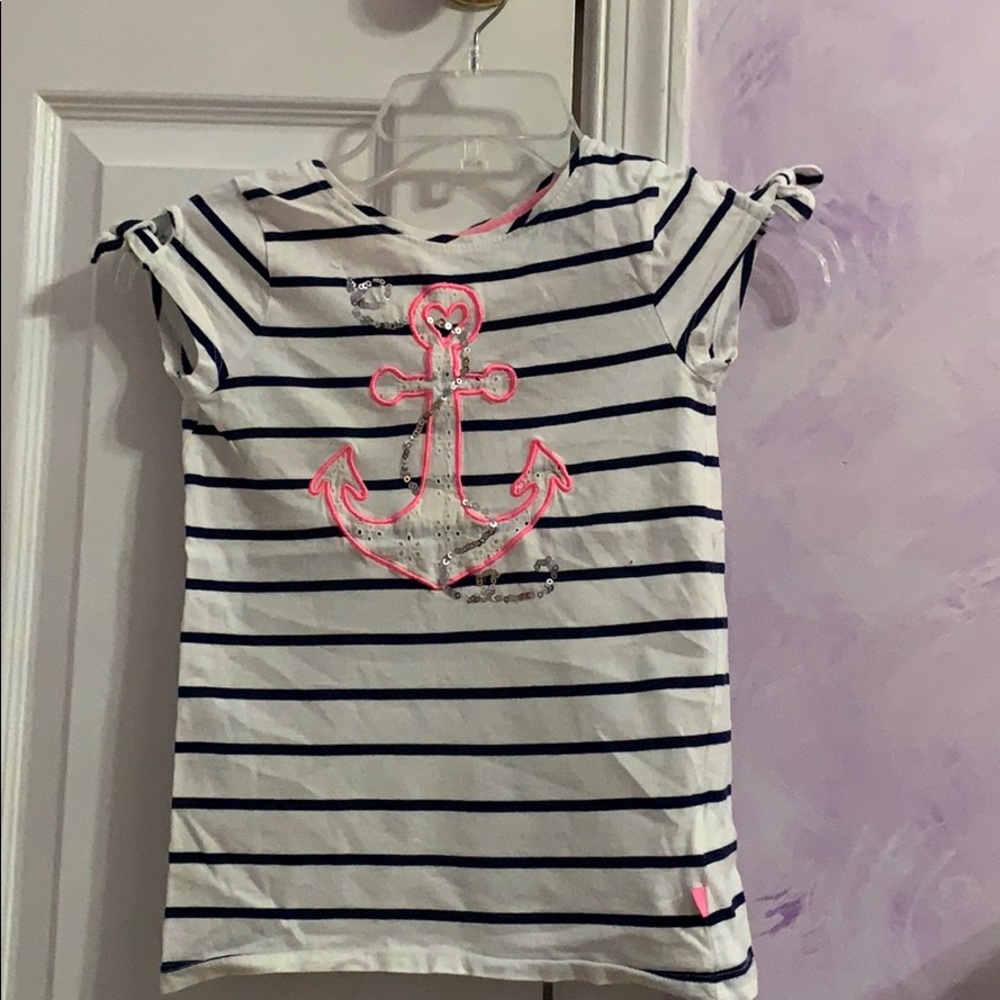Striped anchor t shirt